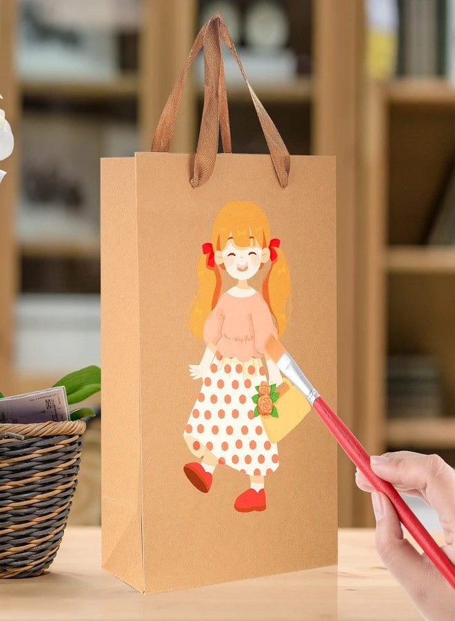 HexinYigjly 12 Pcs Kraft Paper Bags with Handles, Brown Paper Gift Bags Bulk, Small, Medium & Large Retail Bags for Small Business, Shopping Bag s, Birthday Party Favor Bag, Merchandise Bag (Brown, L+M+S=12 PCS) - Image 3
